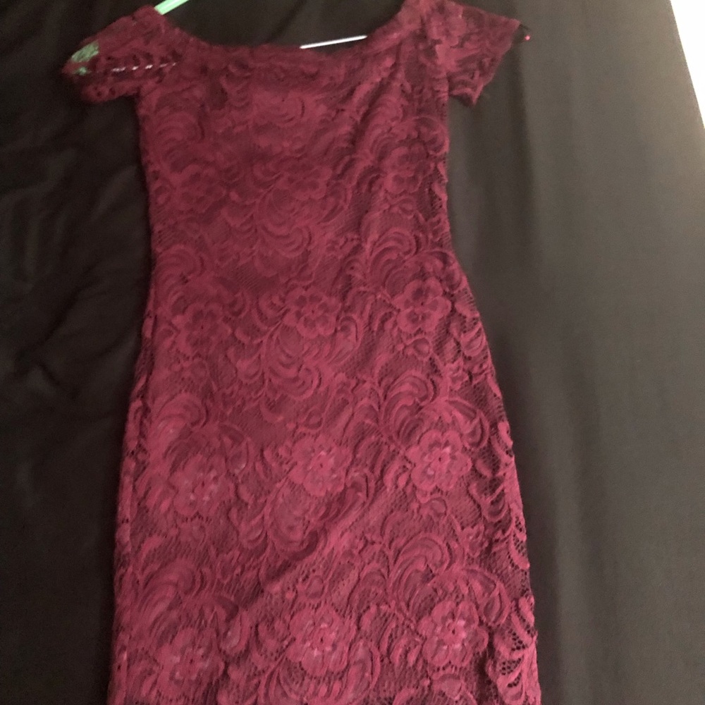 Burgundy dress